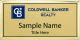 gold rectangle coldwell banker realty personalized name badge