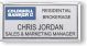 gold rectangle coldwell banker realty personalized name badge