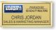 gold rectangle coldwell banker realty personalized name badge